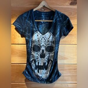 Green/black Women’s Affliction Shirt S